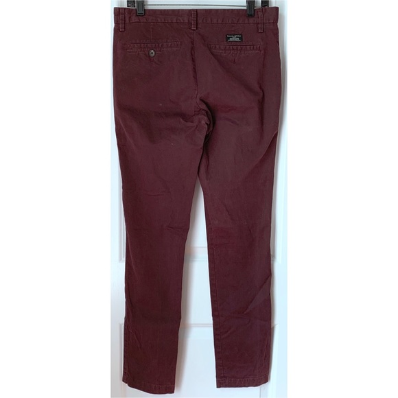 burgundy skinny chinos